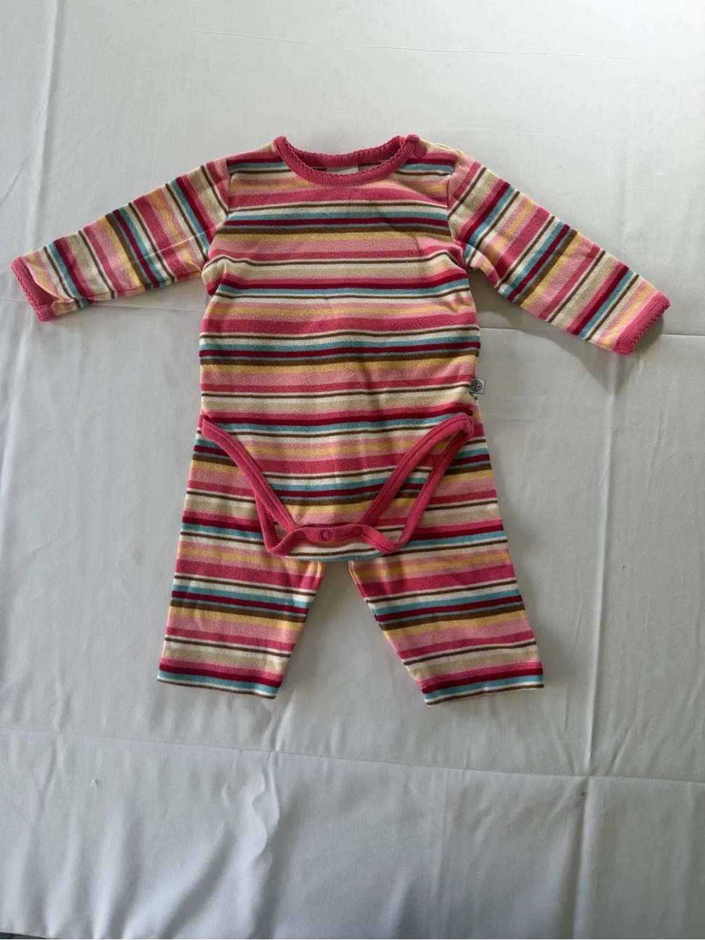 Vintage Y2K OshKosh Baby Girl Striped 2 Piece Set 3-6M